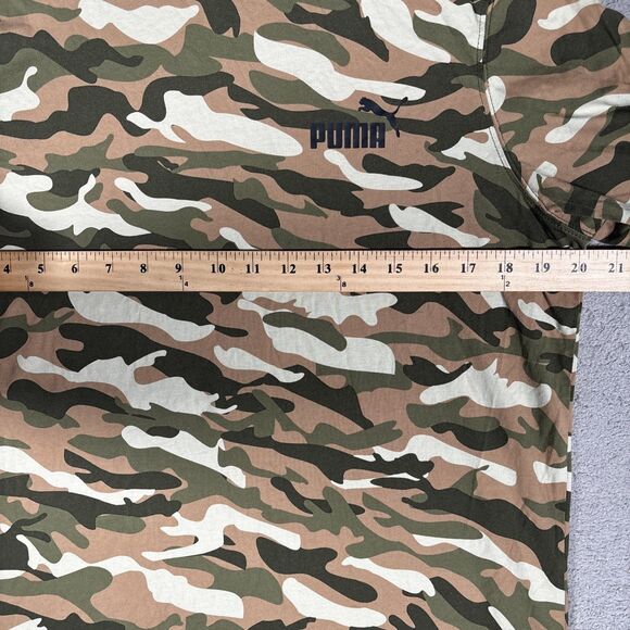 Puma T Shirt Men’s Size M Athletic Fit Camo Stretch Logo - Picture 7 of 11